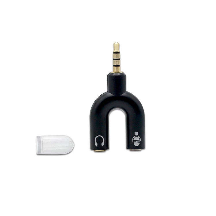 GoodCase - Audio Splitter U shape 2 in 1 mic &amp; audio jack 3,5mm to dual female