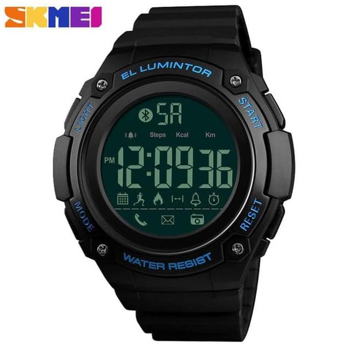 promo | diskon | sale SmartWatch SKMEI 1347 Original Bluetooth Pedometer Water Resist - BLUE terbaik