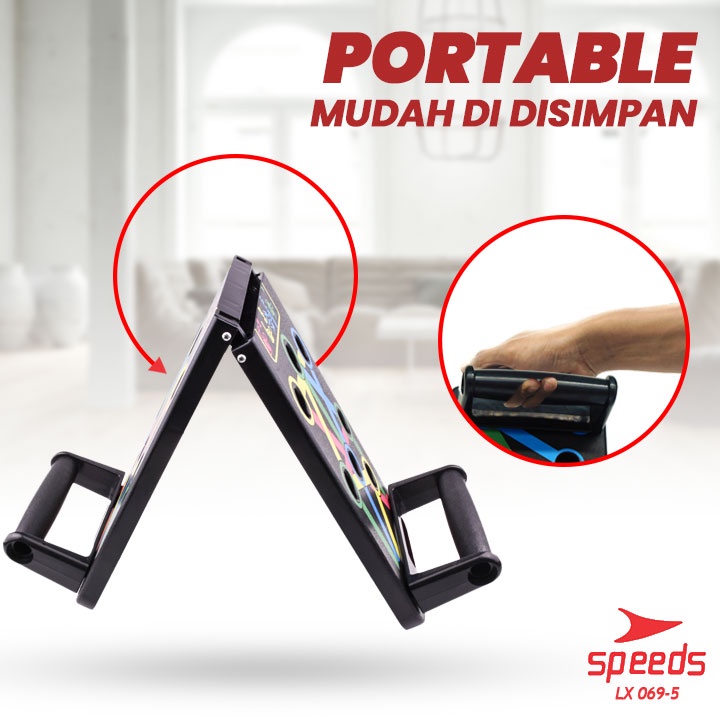 SPEEDS Push Up Board Alat Olahraga Push Up Stand Push Up Alat Gym Training Exercise Trainer Rack 069-5-2