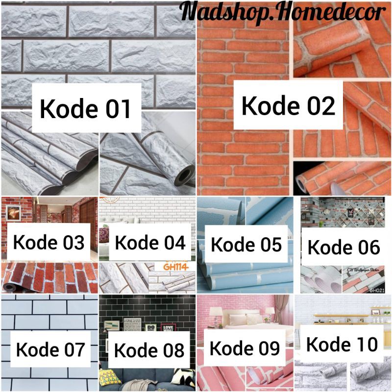 Wallpaper dinding MURAH medan wallpaper motif batu bata