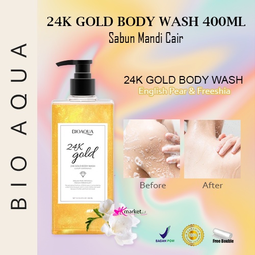 BIOAQUA 24K GOLD BODY WASH | BIOAQUA 24K GOLD FACIAL WASH