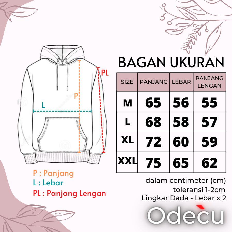 ODECU HOODIE DUSTY PINK SWEATER OVERSIZE WANITA PRIA