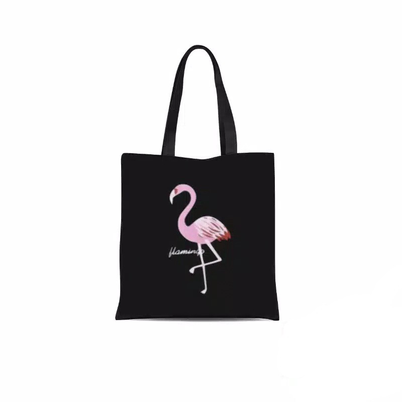 RR FLAMINGO - Tas Tote Bag Wanita Pakai Resleting