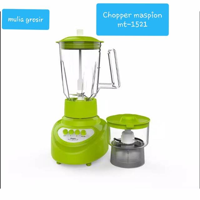 Blender Chopper Maspion Plastik 1.5Liter isi 2 MT 1521 PL