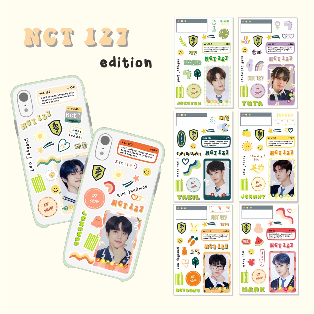 

stiker kpop motif 127 tumblr sticker vinyl waterproof untuk hp case casing lettering