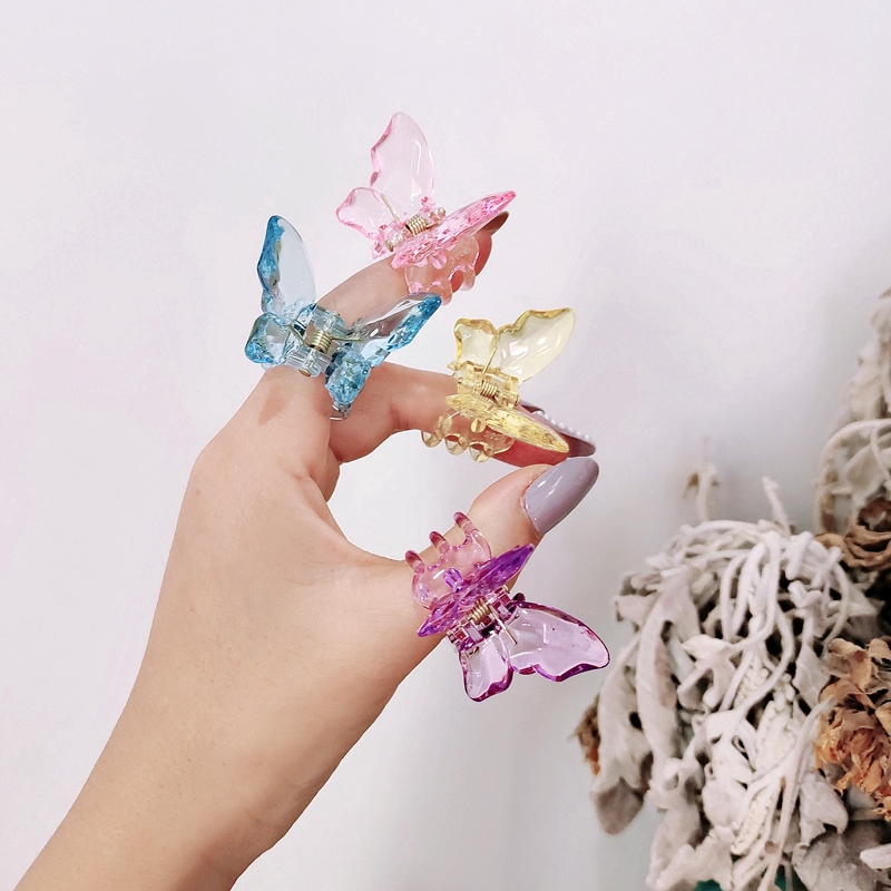 Acrylic Butterfly Shark Clip Korean Ins Girl Sweet Hairpin Hair Accessories