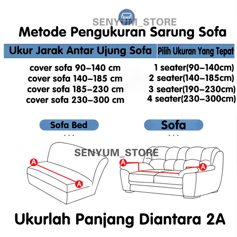 Cover sofa elastis hood nordic simple style sarung sofa Seater 1/2/3/4  sofa Cushion Protector Cover