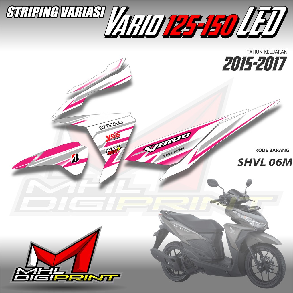 STRIPING VARIASI HONDA VARIO 125 &amp; 150 -  STIKER VARIO 125 &amp; 150 LED - SHVL 06