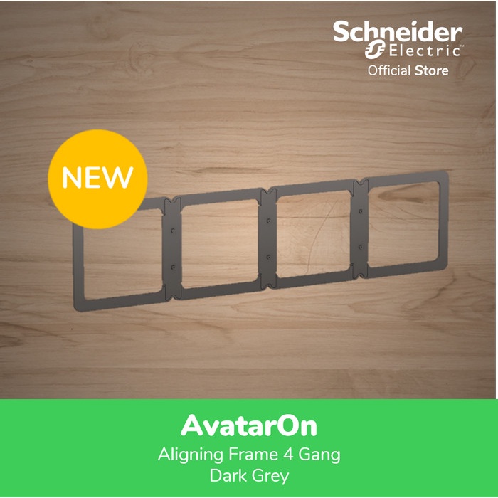 Schneider Electric Avataron Aligning Frame 4Gang Grey - E8331_46_Dg