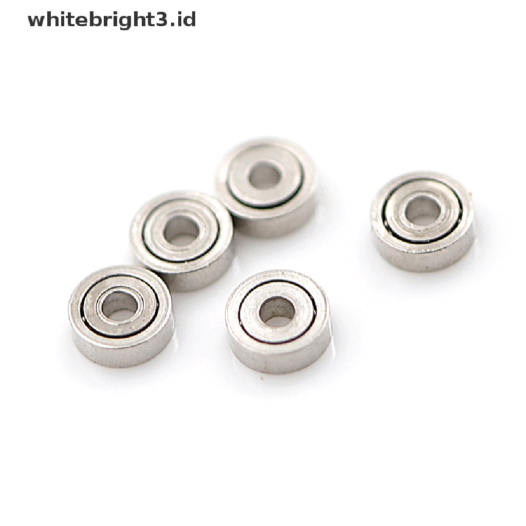 (whitebright3.id) 10pcs 681ZZ Miniatur Bola Bearing Metal 1x3 X 1mm