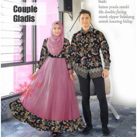 Gamis couple mama papa set pesta kondangan baju couple arleta KAIN BAHAN KATUN ADEM JAIT RAPI NYAMAN