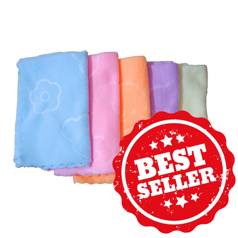 IKILOSHOP LMF5 Kain lap microfiber 30x30 isi 5 lap serbaguna mobil dapur handuk magic quick dry Anti Minyak Towel Tebal