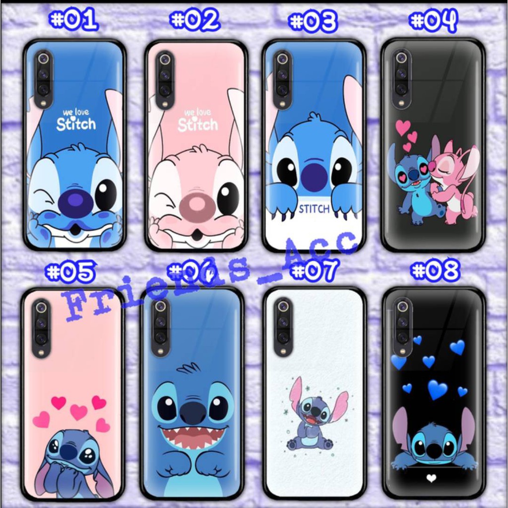 SAMSUNG A10 , SAMSUNG A20 / A30 , A50 , A70 , M10 ,M20 PREMIUM CASE CASING GLASS MOTIF STITCH
