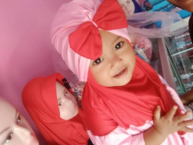 Khimar / hijab Syiria turban baby 0-3 tahun