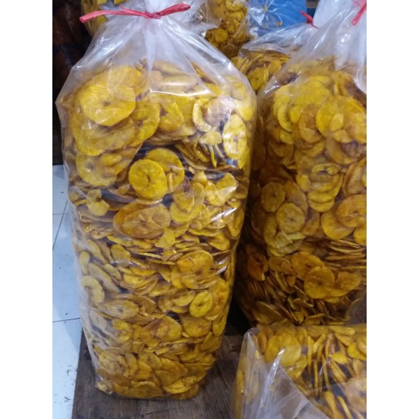

keripik kerupuk pisang manis lezat renyah halal fresh kemasan 4 kg