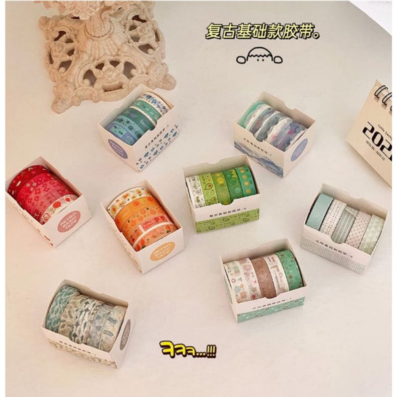 

Washi Tape Set Fresh Series DIY Decorative Stickers Stiker 5 Rolls