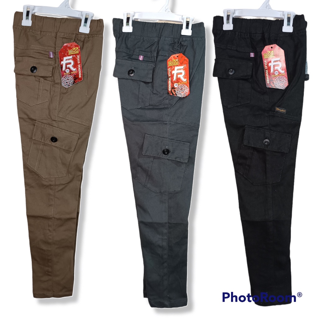 CELANA PANJANG ANAK LAKI-LAKI MODEL CARGO BAHAN COMBED FULL KATUN USIA 6 7 8 9 10 11 12 TAHUN