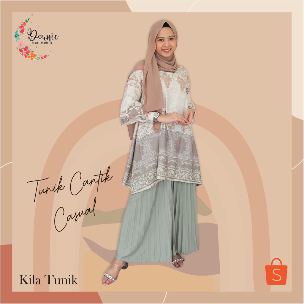 TUNIK / ATASAN TUNIK / TUNIK KATUN RAYON / TUNIC RAYON / ATASAN MUSLIM / KILA TUNIK / GITA ASMARA