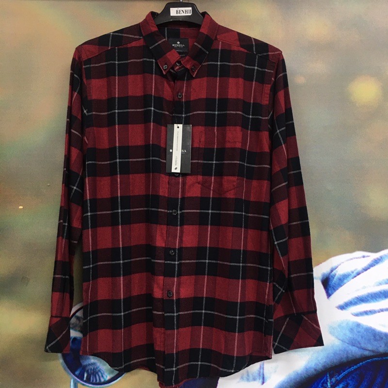 Benhill / Kemeja Flanel / Kemeja Lengan Panjang Pria