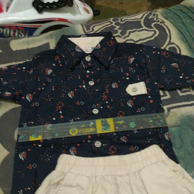 Setelan Kemeja Motif Garis Kotak [ Harga Termurah ]