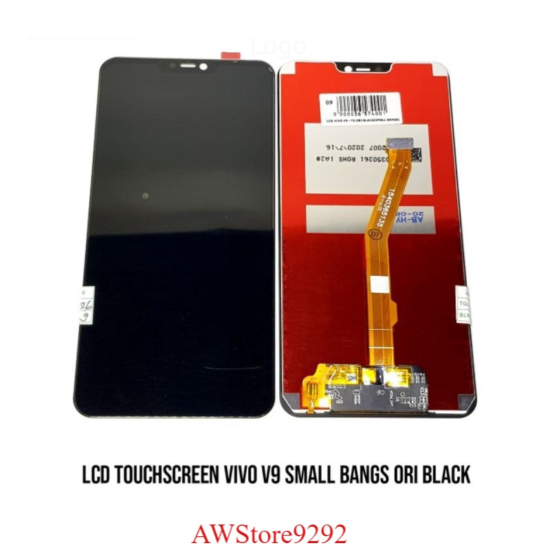 LCD TS Touchscreen Fullset VIVO V9 Y85 SMALL BANGS BLACK