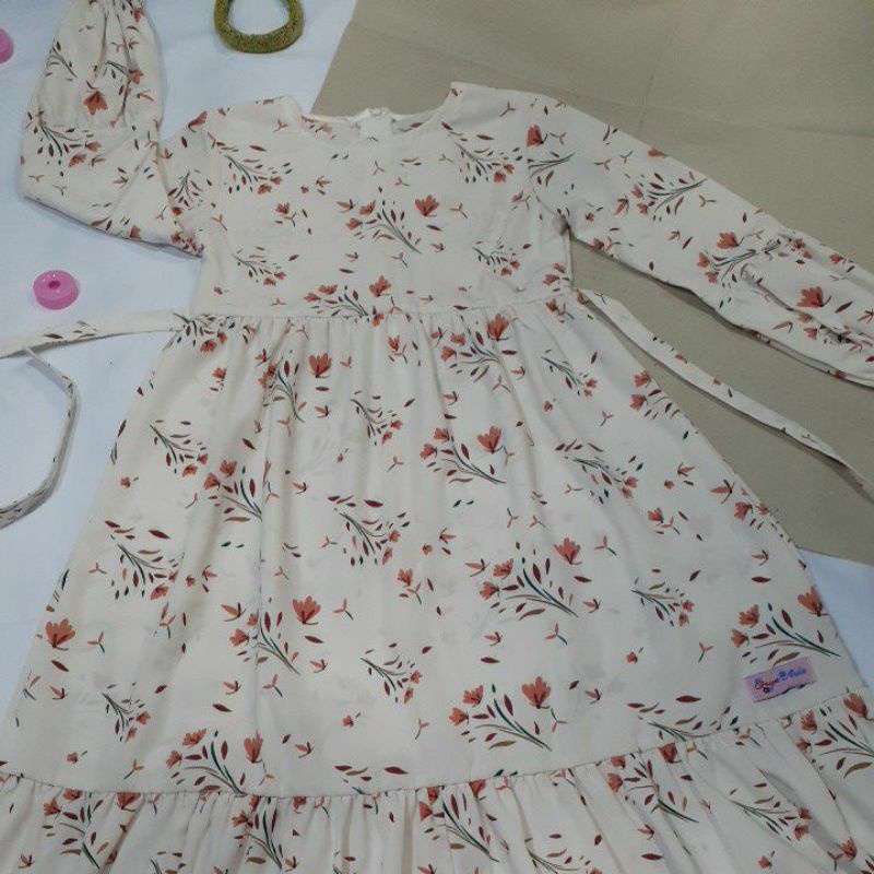 gamis anak motif bunga
