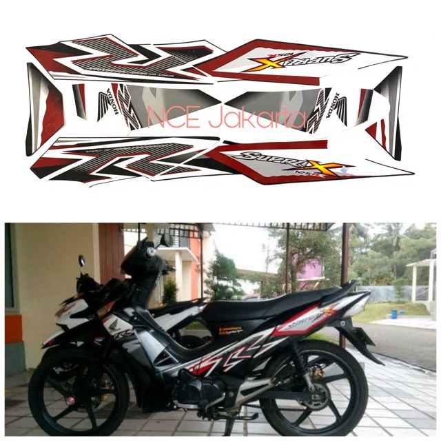 STIKER STRIPING SUPRA X 2011 HITAM