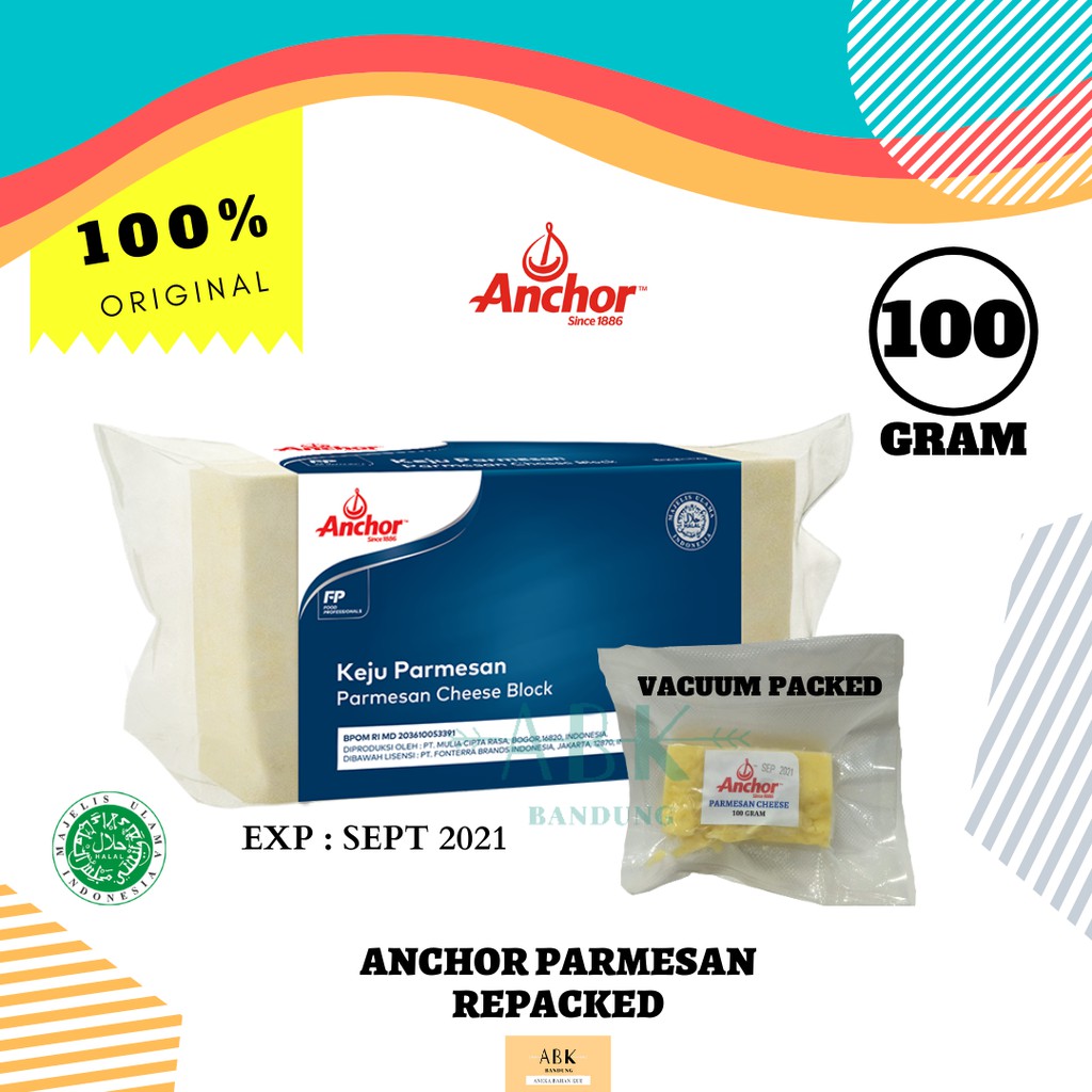 KEJU PARMESAN ANCHOR REPACKED VACUUM 100GR ANCHOR PARMESAN CHEESE