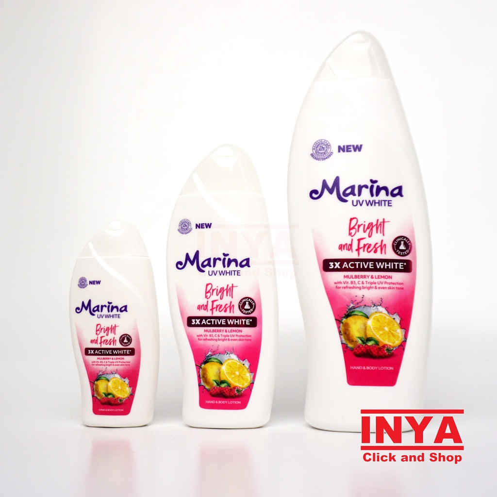 MARINA UV WHITE BRIGHT AND FRESH MULBERRY 92ml - Hand and Body Lotion