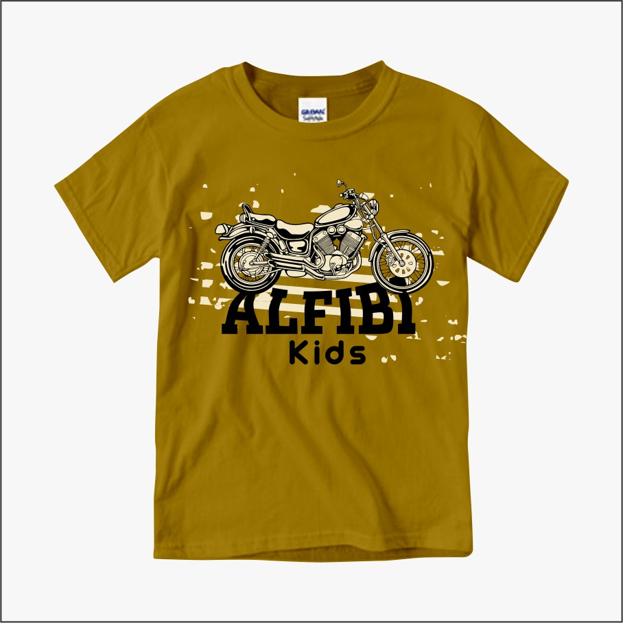 ALFIBI KIDS - Kaos Anak MOTORCYCLE - Baju Anak Laki Laki - Baju Kaos Anak Murah