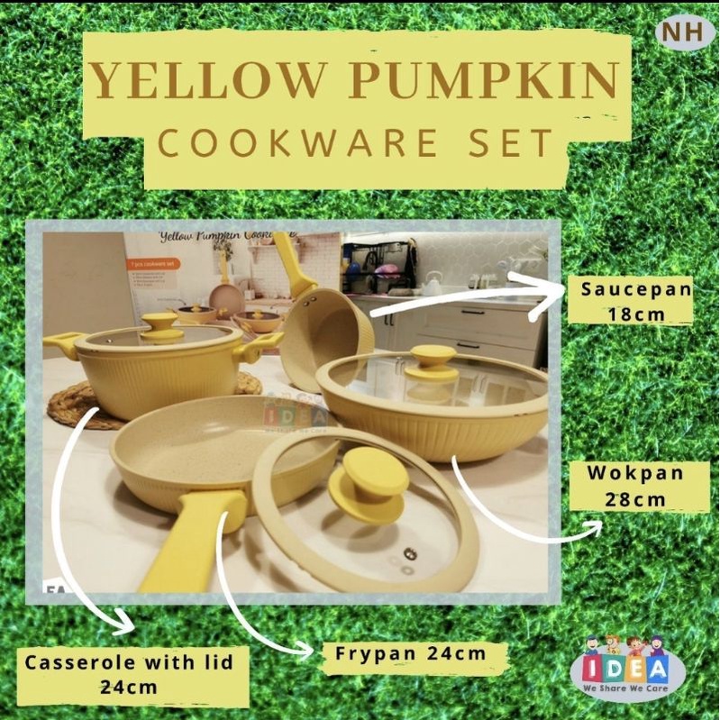 Panci Yellow Pumpkin Cookware set Swiden Yellow Pumpkin