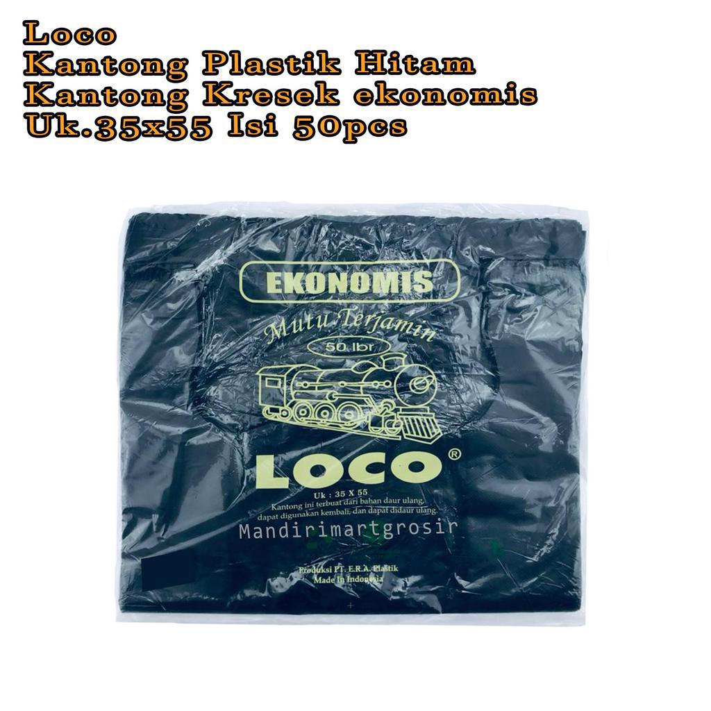 Kantong Plastik Hitam *Loco * Kantong Kresek HD PE 35 *  500g