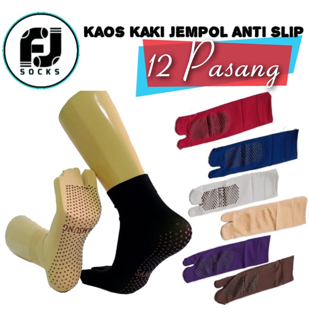 (12 PASANG) KAOS KAKI JEMPOL SAMSUNG ANTI SLIP ORIGINAL BX ANGEL