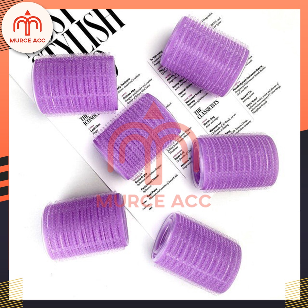 (6 Pcs) Roll Rambut Besar Jumbo Otomatis Import Murah-1