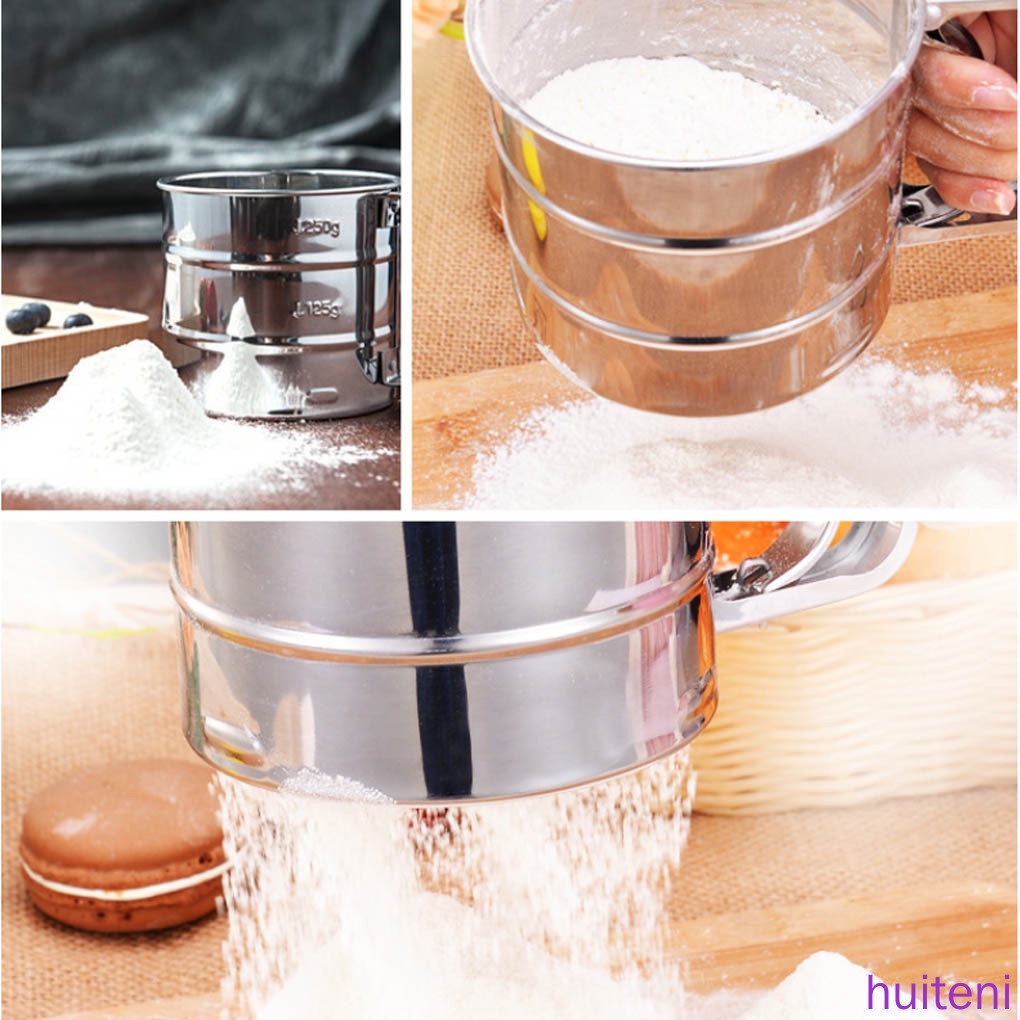 Cangkir Saringan Tepung Gula Bahan Stainless Steel Untuk Alat Dapur