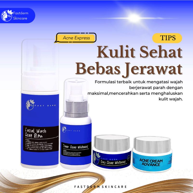 Fast Derm Paket Acne Cream Advance Platinum