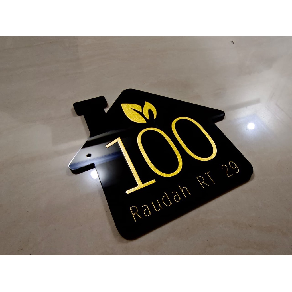 Nomor Rumah Akrilik / Acrylic / Papan Nomer Rumah Berkualitas Type E07 ADN.in