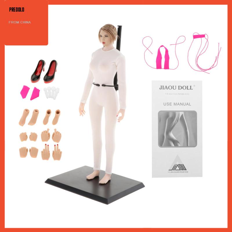 [In Stock] 1:6 Female Naked Body Head Sculpture Accessory Pose-able Action Figure Blue