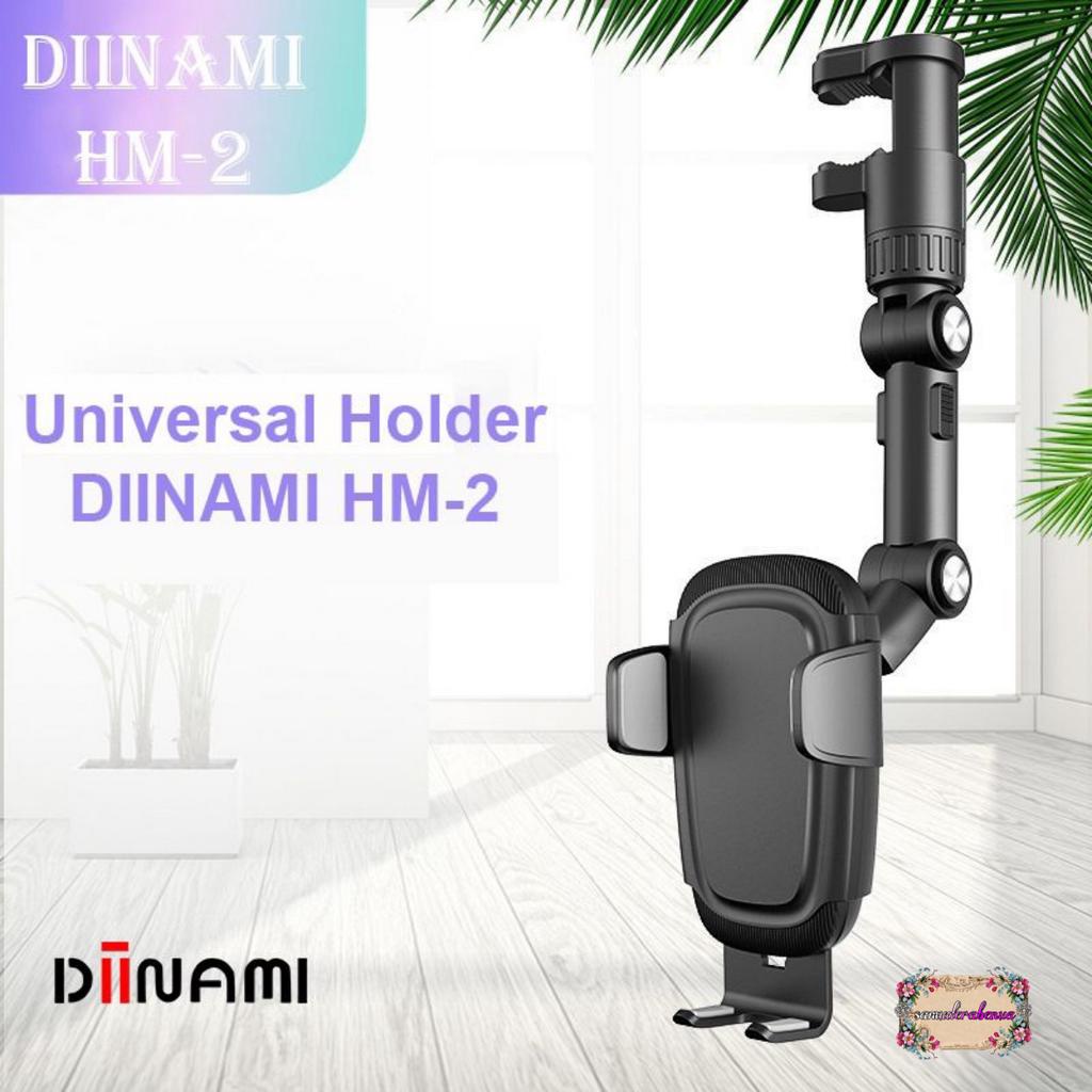 DIINAMI HM-2 CAR PHONE HOLDER REARVIEW MIRROR ADJUSTABLE UNIVERSAL HOLDER putar 360 derajat / Holder mobil di spion multifungsi SB5390