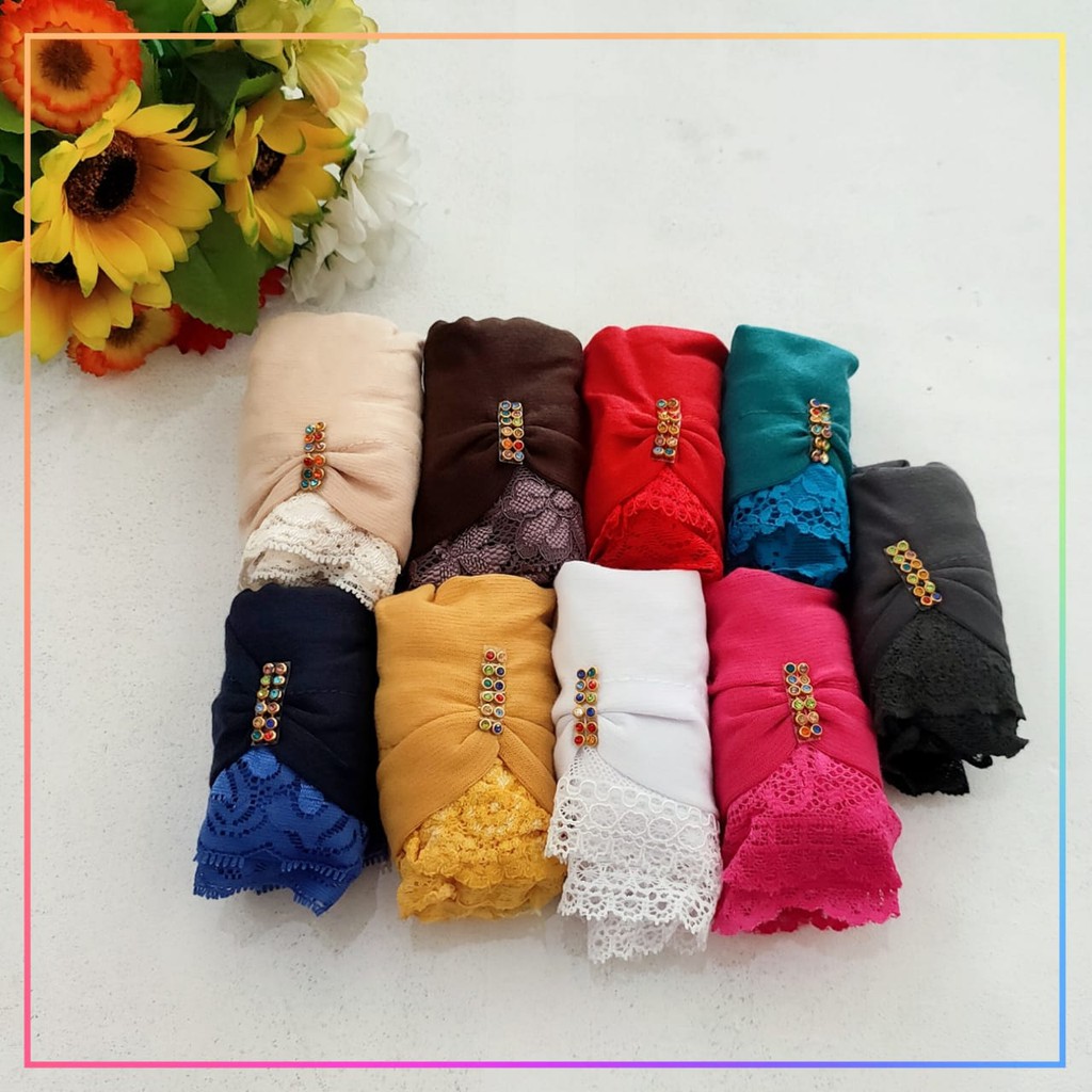 Inner Bandana Ciput Risty Renda Dalaman Hijab Payet