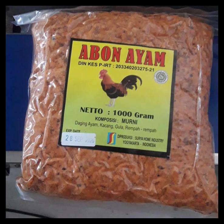 

DISKON TERBATAS !!! ABON AYAM ASLI KEMASAN 1KG HALAL MUI 2 VARIAN RASA ORIGINAL DAN PEDAS TERLARIS