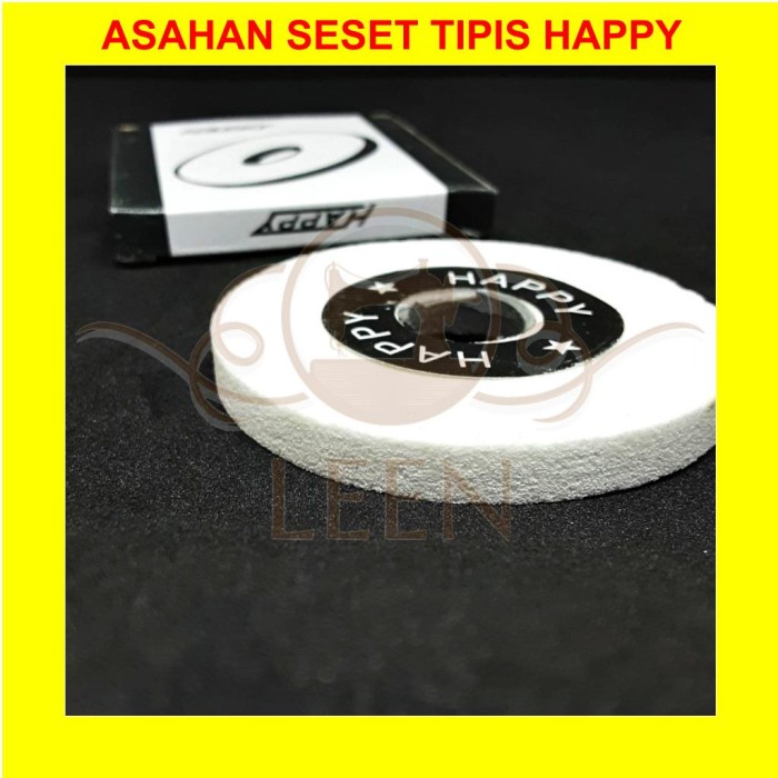 Asahan Seset Tipis HAPPY Mesin Skiving Batu Asah Bulat Pipih LEEN