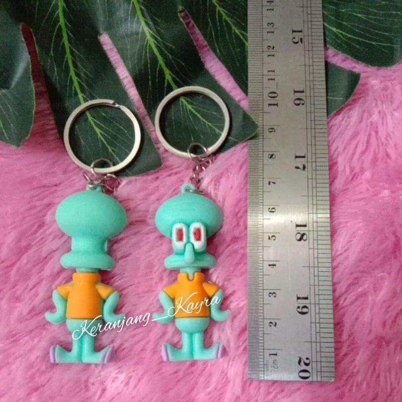 kay20 - Gantungan kunci unik spongebob patrick murah souvenir viral-squidward