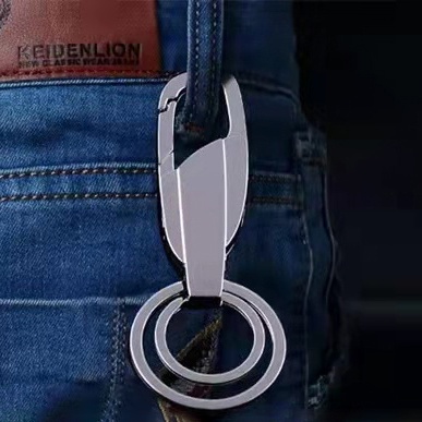 G026 | Gantungan Kunci Stainless/Perak/Metal Carabiner Kait