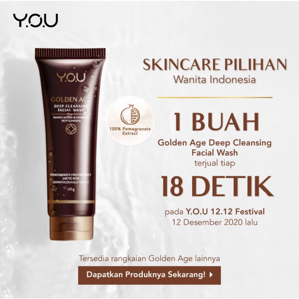 YOU Golden Age Deep Cleansing Facial Wash 100g [Deep Pore Cleansing &amp; Removes makeup]