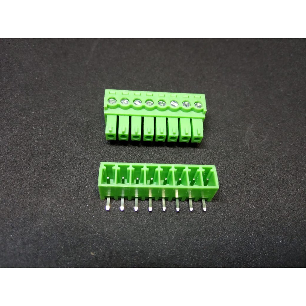 Terminal Block 8P 3.81mm Plugable 8 Pin Bengkok Plug-in Connector PCB