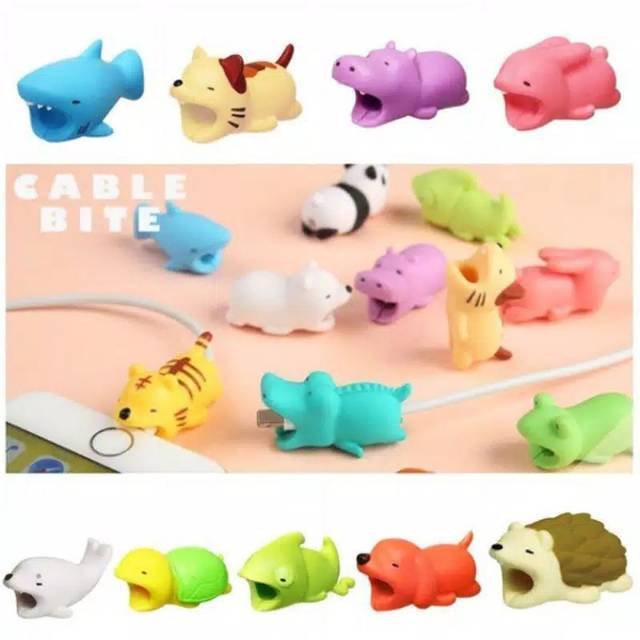 Cable bite animal cute protector usb charge wire holder organizer