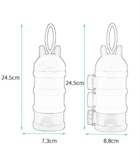 UNNISO - Tempat Susu Bayi 3 Susun Bentuk Rabbit