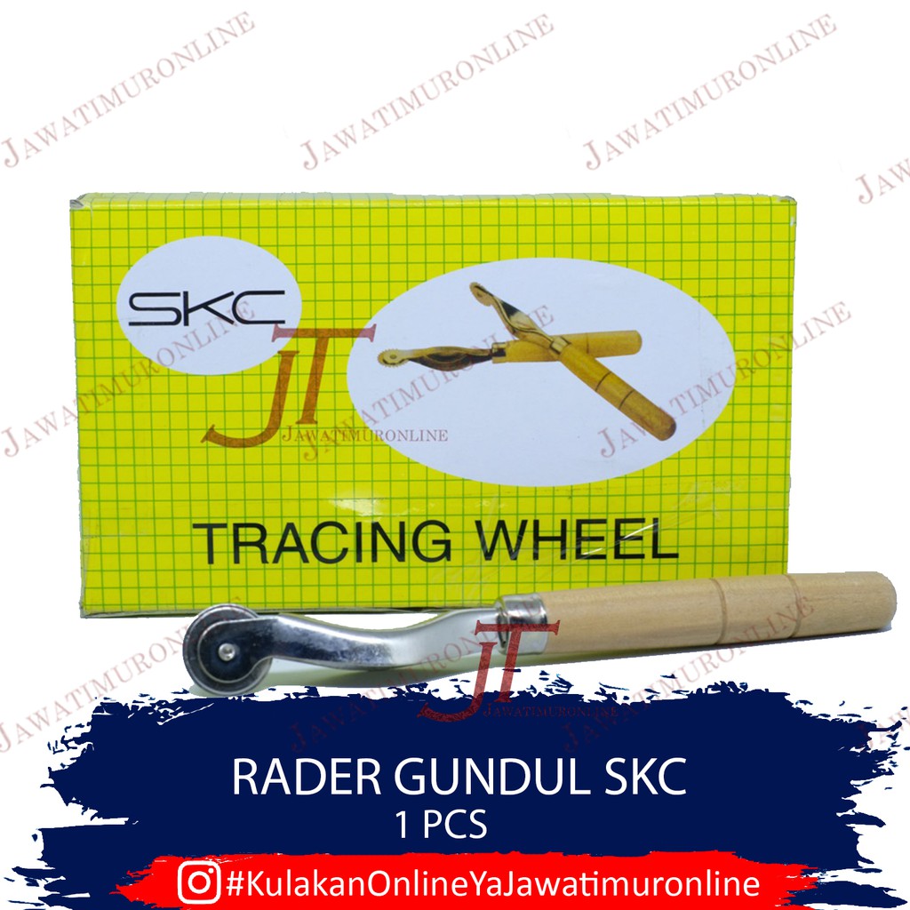 Rader / Tracking Wheel / Alat Pola Jahit GUNDUL Pegangan Kayu