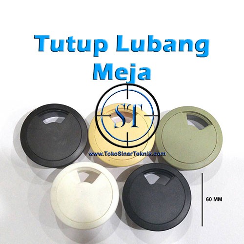 Tutup Lubang Meja Diameter 60mm untuk Jalur Kabel Meja Komputer Kantor Grommet